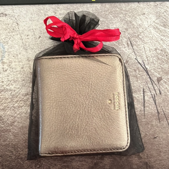 Fossil Sydney Bifold womens wallet - Gold leather - Picture 9 of 9